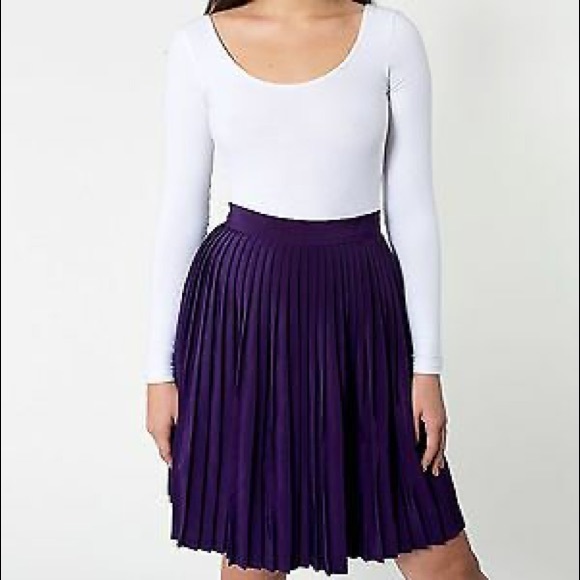 American Apparel pleated purple skirt, size XS. - Picture 5 of 6